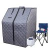 Sojourner Portable Sauna for Home - Steam Sauna Tent, Personal Sauna - Sauna Heater, Tent, Chair