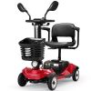 Foldable Electric Mobility Scooter with Light and Basket ‚Äì Compact 4-Wheel Travel Wheelchair for Easy Mobility and Perfect Christmas Gift