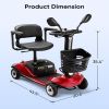 Foldable Electric Mobility Scooter with Light and Basket ‚Äì Compact 4-Wheel Travel Wheelchair for Easy Mobility and Perfect Christmas Gift